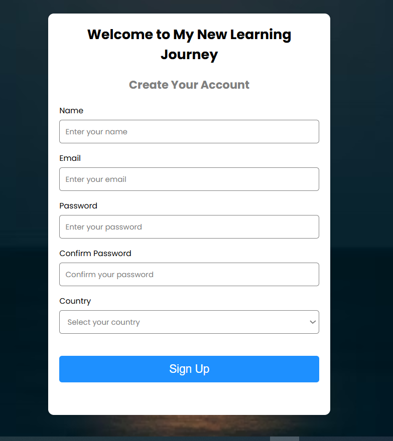 Signup Page